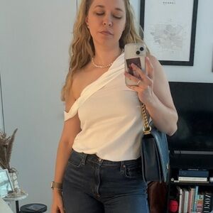 Rumored Off The Shoulder White Tank